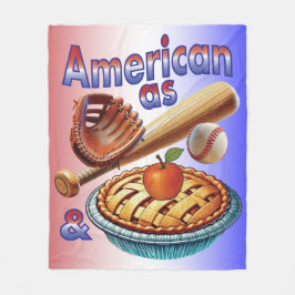 Spaß amerikanisch als Baseball & Apple Pie Fleecedecke