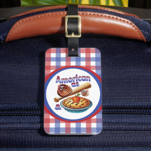 Spaß amerikanisch als Baseball & Apple Pie Gepäckanhänger