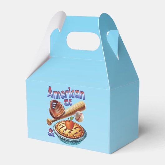 Spaß amerikanisch als Baseball & Apple Pie Geschenkschachtel (Rückseite)