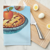 Spaß amerikanisch als Baseball & Apple Pie Geschirrtuch (Viertel Falte)