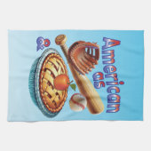 Spaß amerikanisch als Baseball & Apple Pie Geschirrtuch (Horizontal)