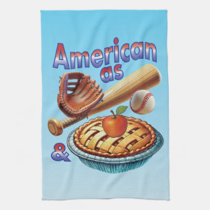 Spaß amerikanisch als Baseball & Apple Pie Geschirrtuch