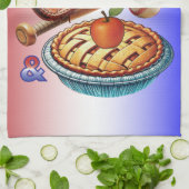 Spaß amerikanisch als Baseball & Apple Pie Geschirrtuch (Gefaltet)