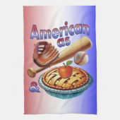 Spaß amerikanisch als Baseball & Apple Pie Geschirrtuch (Vertikal)
