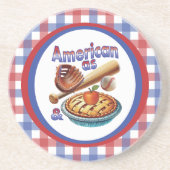 Spaß amerikanisch als Baseball & Apple Pie Getränkeuntersetzer (Vorne)
