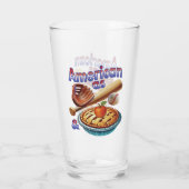 Spaß amerikanisch als Baseball & Apple Pie Glas (Rückseite)