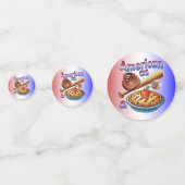 Spaß amerikanisch als Baseball & Apple Pie Konfetti (Rückseiten)