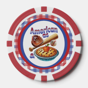 Spaß amerikanisch als Baseball & Apple Pie Pokerchips