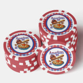 Spaß amerikanisch als Baseball & Apple Pie Pokerchips (Stapel)