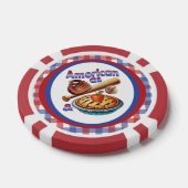 Spaß amerikanisch als Baseball & Apple Pie Pokerchips (Einzeln)