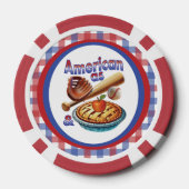 Spaß amerikanisch als Baseball & Apple Pie Pokerchips (Rückseite)