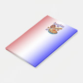 Spaß amerikanisch als Baseball & Apple Pie Post-it Klebezettel (angewinkelt)
