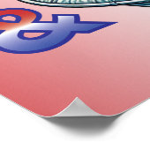 Spaß amerikanisch als Baseball & Apple Pie Poster (Ecke)