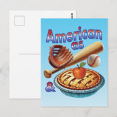 Spaß amerikanisch als Baseball & Apple Pie Postkarte (Vorne/Hinten)