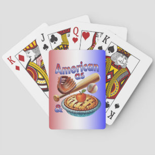 Spaß amerikanisch als Baseball & Apple Pie Spielkarten