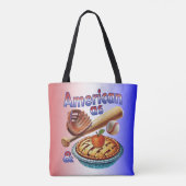 Spaß amerikanisch als Baseball & Apple Pie Tasche (Rückseite)