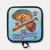 Spaß amerikanisch als Baseball & Apple Pie Topflappen (Vorderseite)