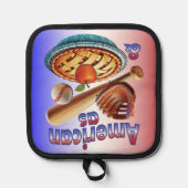 Spaß amerikanisch als Baseball & Apple Pie Topflappen (Vorderseite)