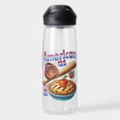 Spaß amerikanisch als Baseball & Apple Pie Trinkflasche (Rückseite)