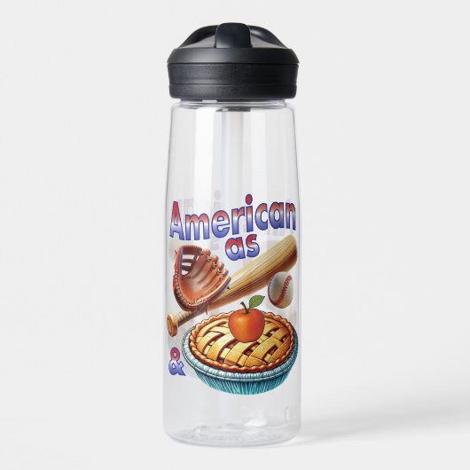 Spaß amerikanisch als Baseball & Apple Pie Trinkflasche (Vorne)