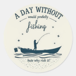 Spaß an der Freizeit: Erleben Sie Ihre Angelleiden Runder Aufkleber