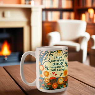 Spaß an etwas Gutes Zitat Blumengeiz Kaffeetasse