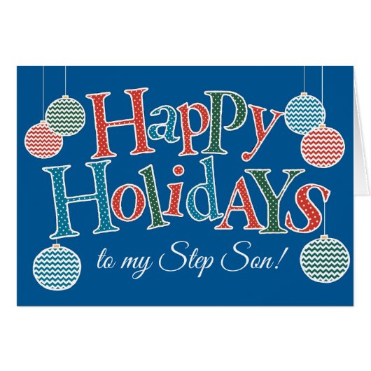 Spaß an Feiertagen für Step Son, Baubles (Vorderseite (Horizontal))