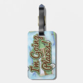 Spaß an Orten Cartoon Rückblende Spaß Gepäckanhänger (Rückseite vertikal)