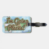 Spaß an Orten Cartoon Rückblende Spaß Gepäckanhänger (Rückseite horizontal)