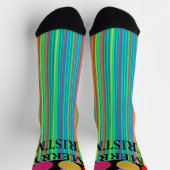 Spaß an stürmischen geometrischen Streifen Ornamen Socken (Oben)