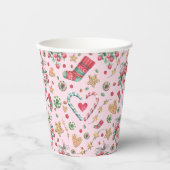 Spaß an Weihnachtskeksen und -kandies      Pappbecher (Vorderseite)