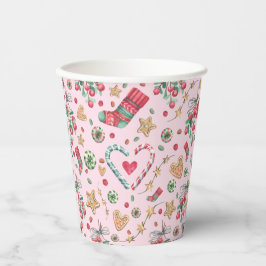 Spaß an Weihnachtskeksen und -kandies Pappbecher