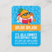 Spaß Ananas, Pool Party Geburtstag Handout Tickets (Vorderseite)