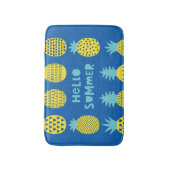 Spaß Ananas Vintager Kartenentwurf Badematte (Vorderseite Vertikal)