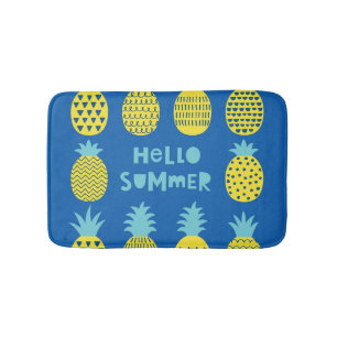 Spaß Ananas Vintager Kartenentwurf Badematte