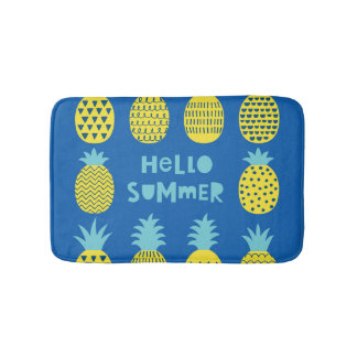 Spaß Ananas Vintager Kartenentwurf Badematte