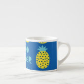 Spaß Ananas Vintager Kartenentwurf Espressotasse (Rechts)
