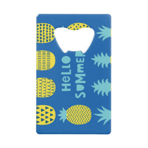 Spaß Ananas Vintager Kartenentwurf Geldbeutel Flaschenöffner