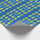 Spaß Ananas Vintager Kartenentwurf Geschenkpapier (Ecke)