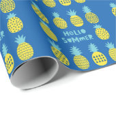 Spaß Ananas Vintager Kartenentwurf Geschenkpapier (Rolleneckpunkt)