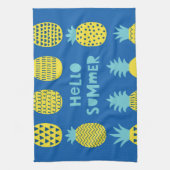 Spaß Ananas Vintager Kartenentwurf Geschirrtuch (Vertikal)