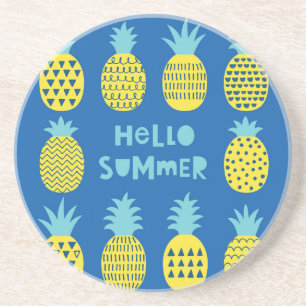 Spaß Ananas Vintager Kartenentwurf Getränkeuntersetzer