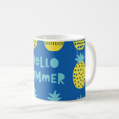 Spaß Ananas Vintager Kartenentwurf Kaffeetasse (VorderseiteRechts)