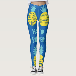 Spaß Ananas Vintager Kartenentwurf Leggings