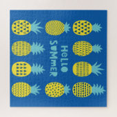 Spaß Ananas Vintager Kartenentwurf Puzzle (Horizontal)