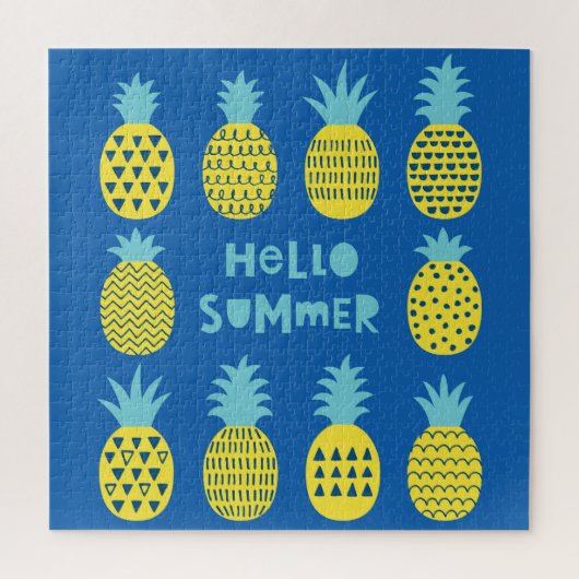 Spaß Ananas Vintager Kartenentwurf Puzzle (Vertikal)