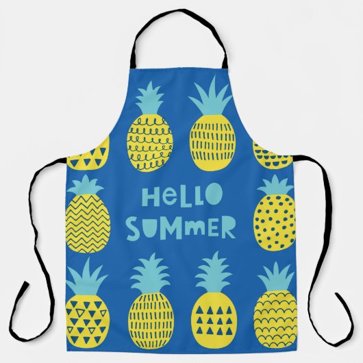 Spaß Ananas Vintager Kartenentwurf Schürze (Vorderseite)