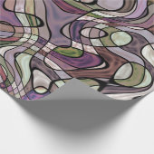 Spaß Angesagter Lila Violet Schwarzer Mosaik Pop K Geschenkpapier (Ecke)