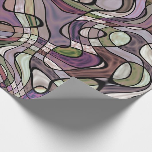 Spaß Angesagter Lila Violet Schwarzer Mosaik Pop K Geschenkpapier (Ecke)