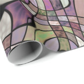 Spaß Angesagter Lila Violet Schwarzer Mosaik Pop K Geschenkpapier (Rolleneckpunkt)
